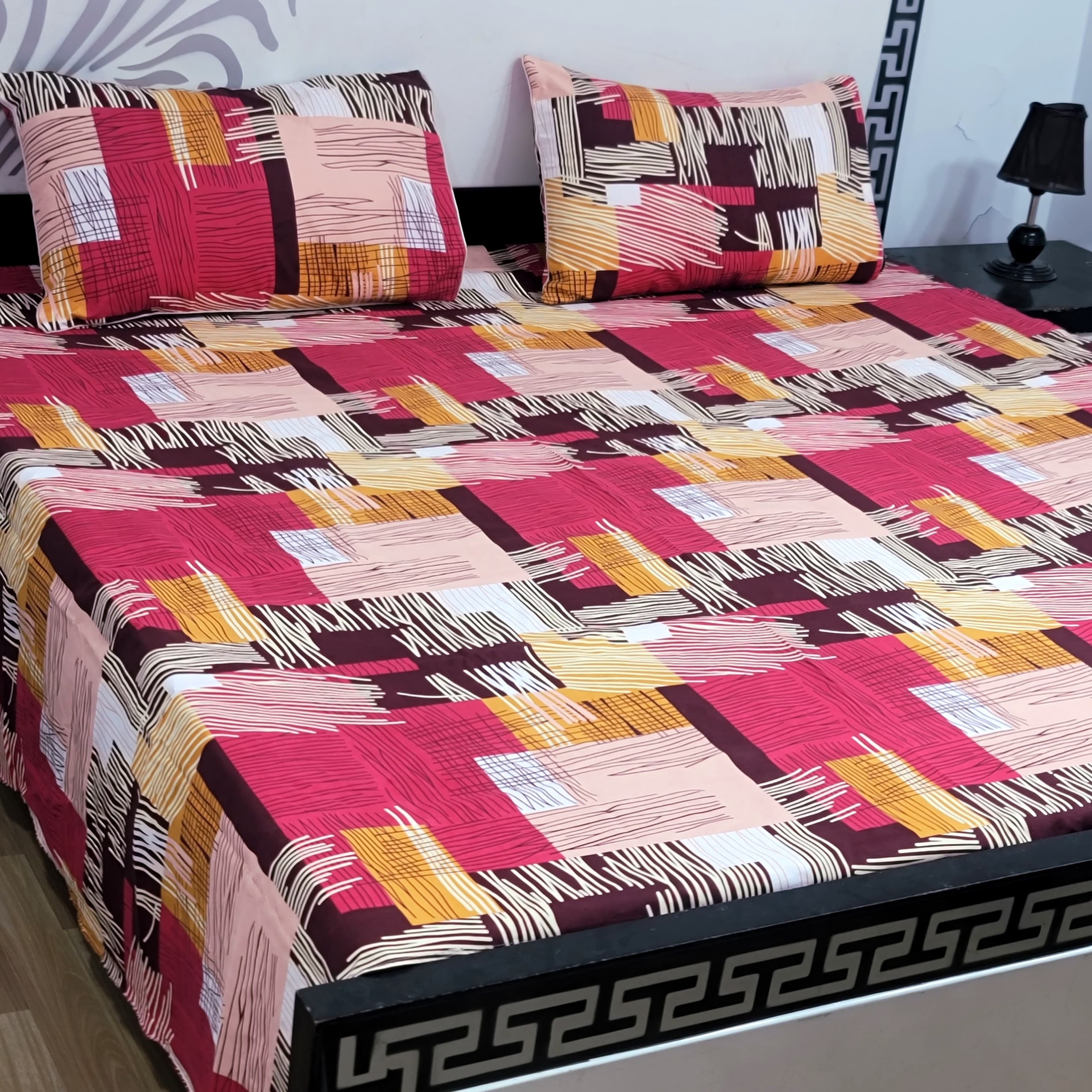 Sherwaan | 3D Crystal cotton single Bed Bedsheets