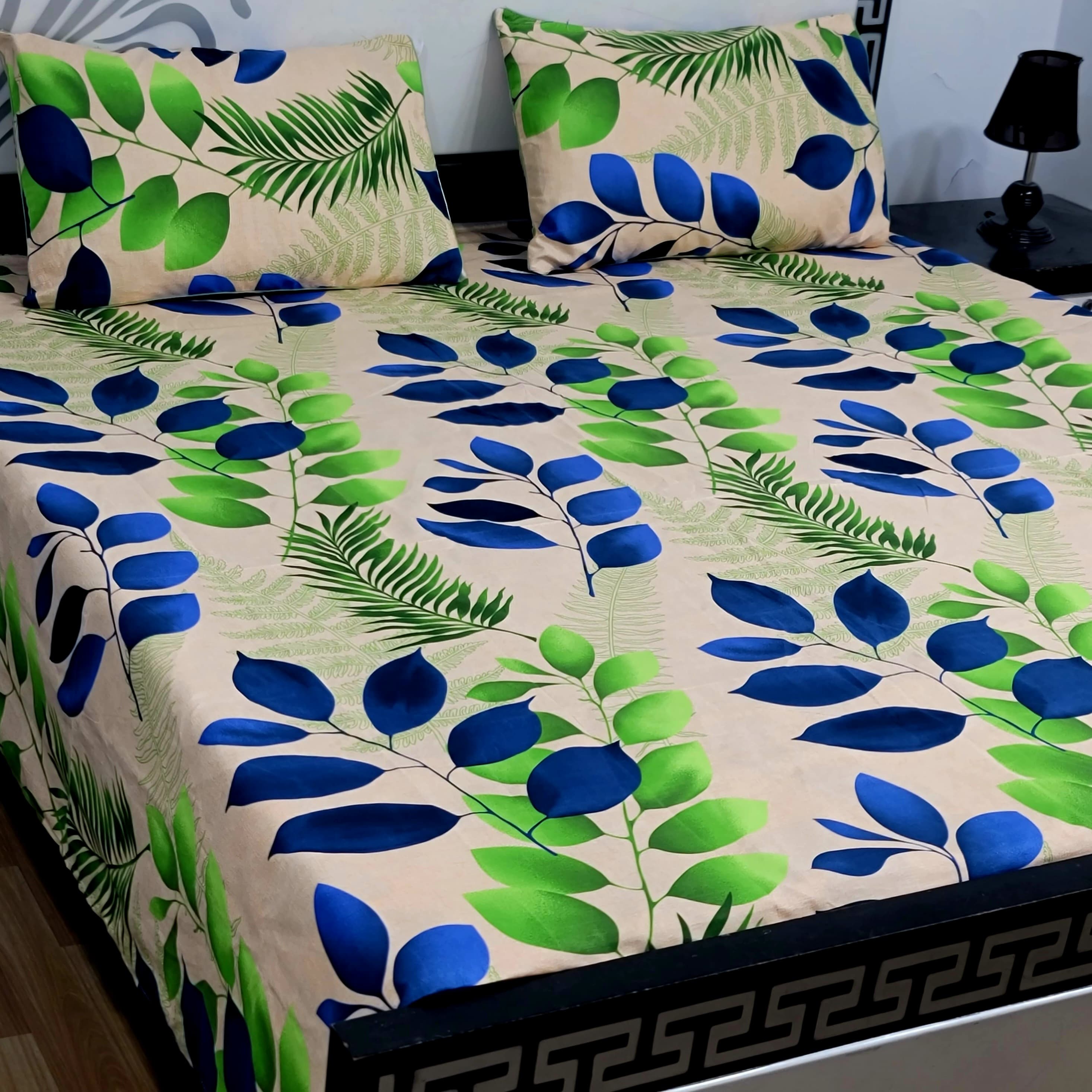 Sherwaan | 3D Crystal cotton single Bed Bedsheets
