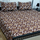Sherwaan | 3D Crystal cotton single Bed Bedsheets