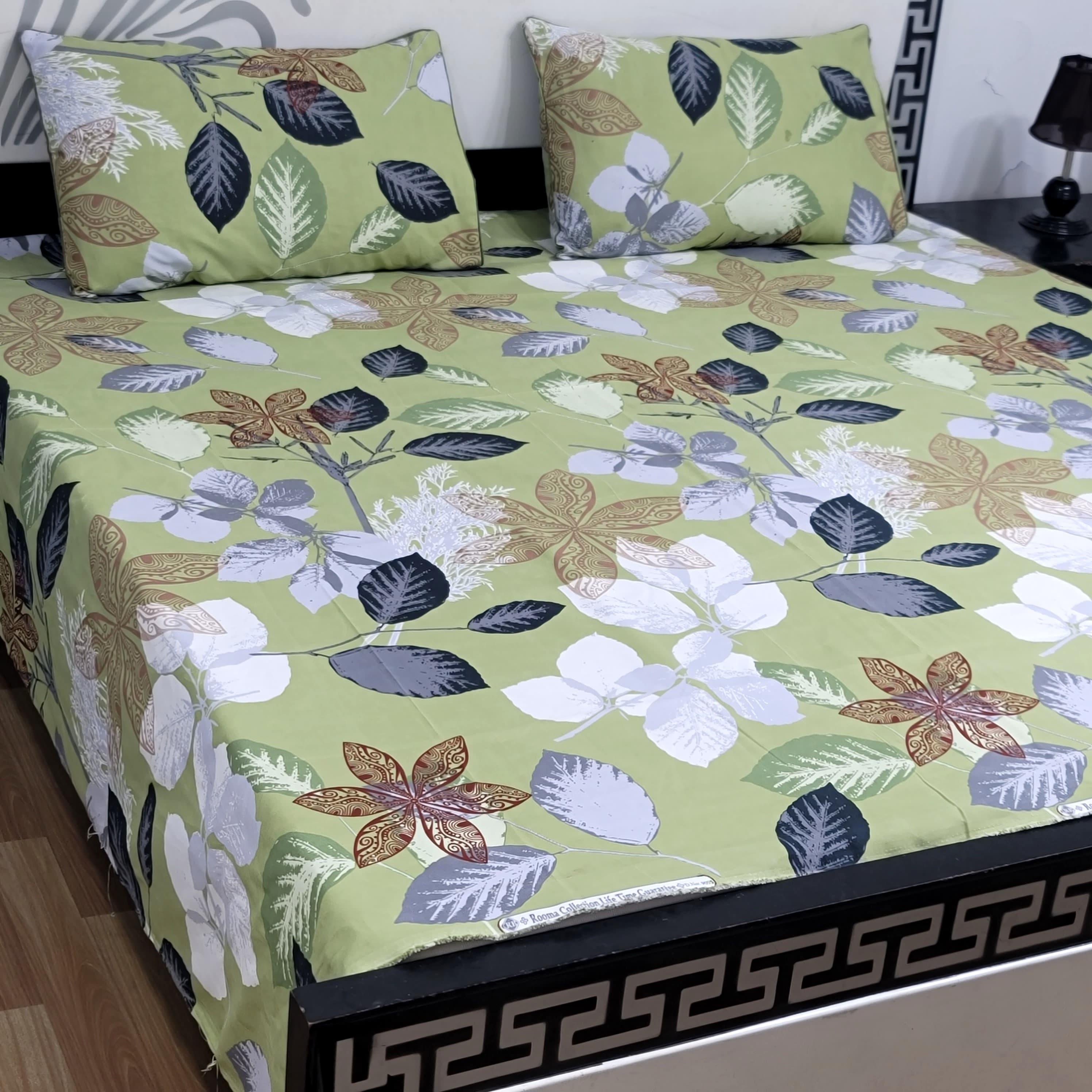 Sherwaan | 3D Crystal cotton single Bed Bedsheets