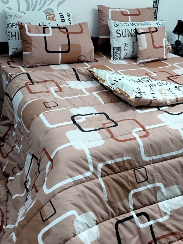 Pure Cotton Printed 7 pcs Vicky razai Set