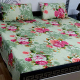 Sherwaan | 3D Crystal cotton single Bed Bedsheets